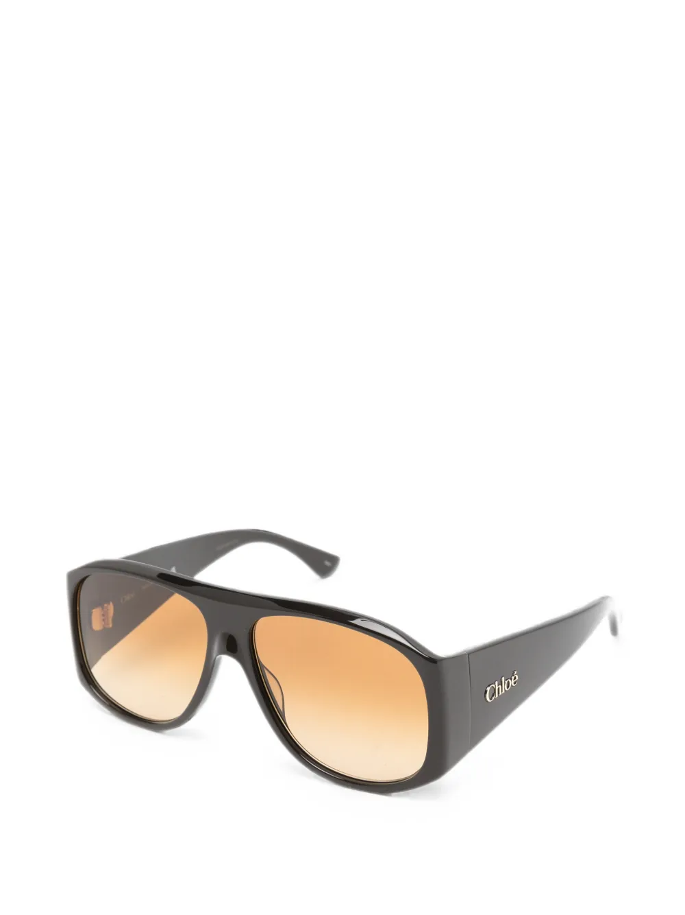 Chloé Eyewear Zonnebril met piloten montuur Bruin