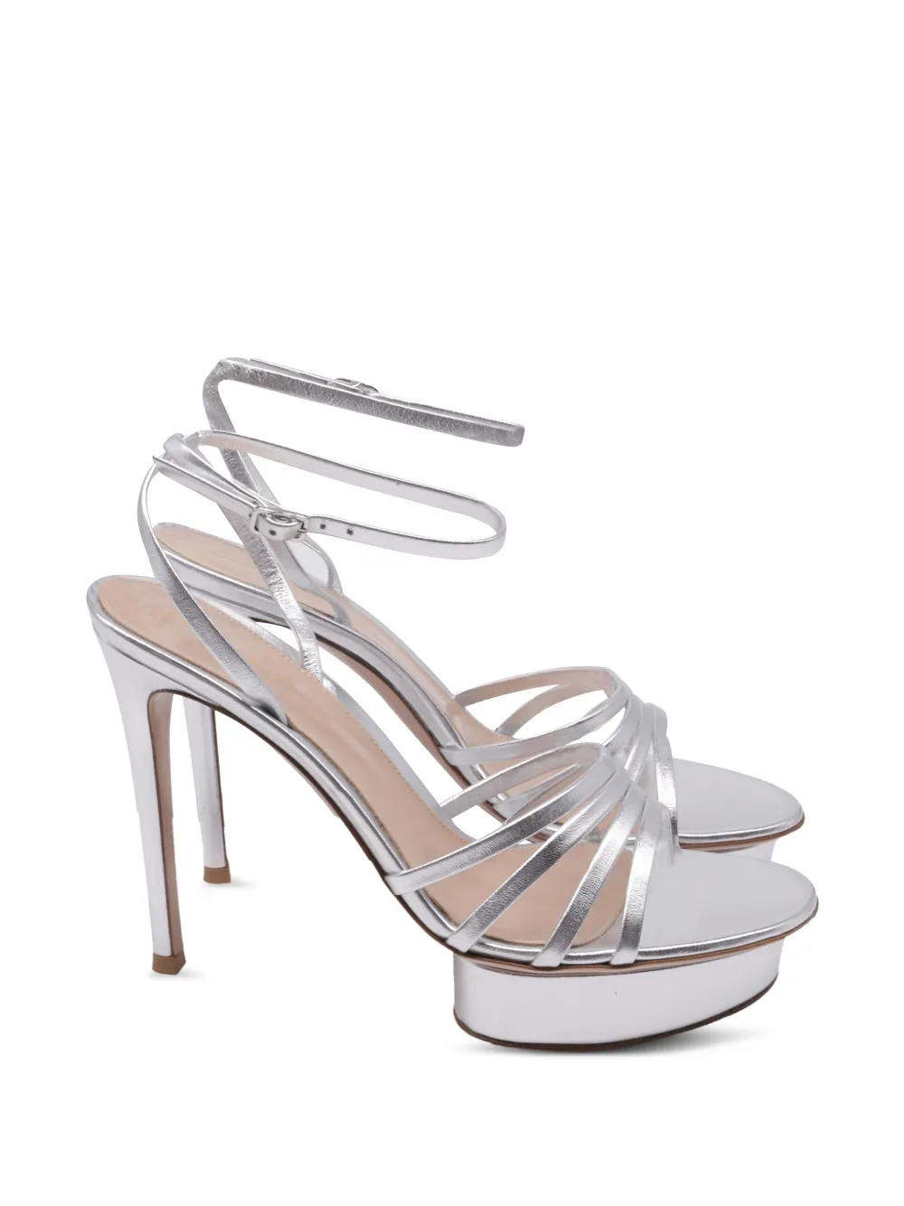 Gianvito Rossi strappy platform sandals - Silber