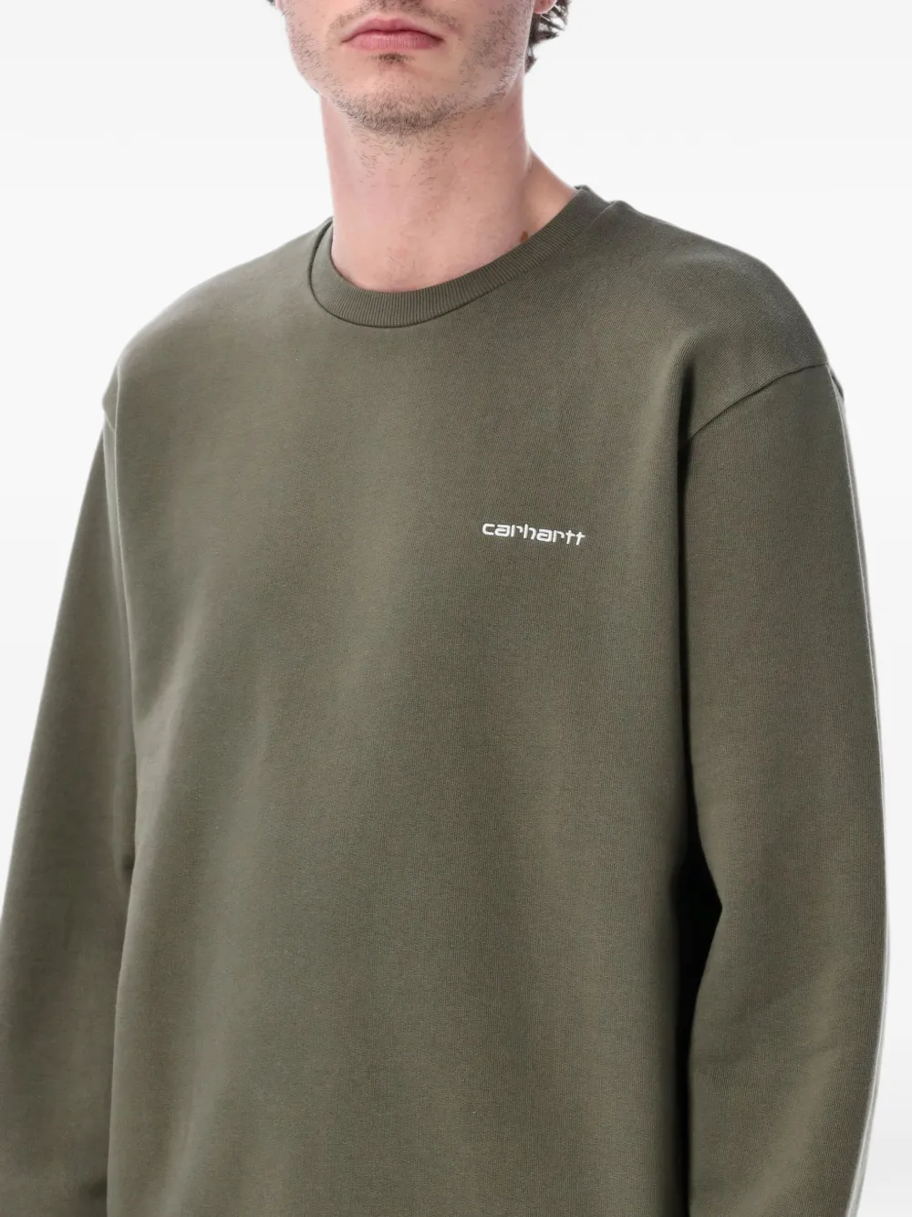 Carhartt WIP Trui met logoprint Groen