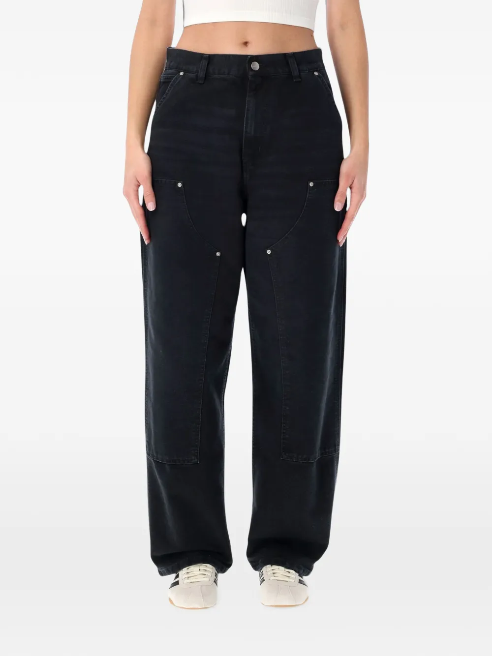 Carhartt WIP double-knee canvas trousers - Schwarz