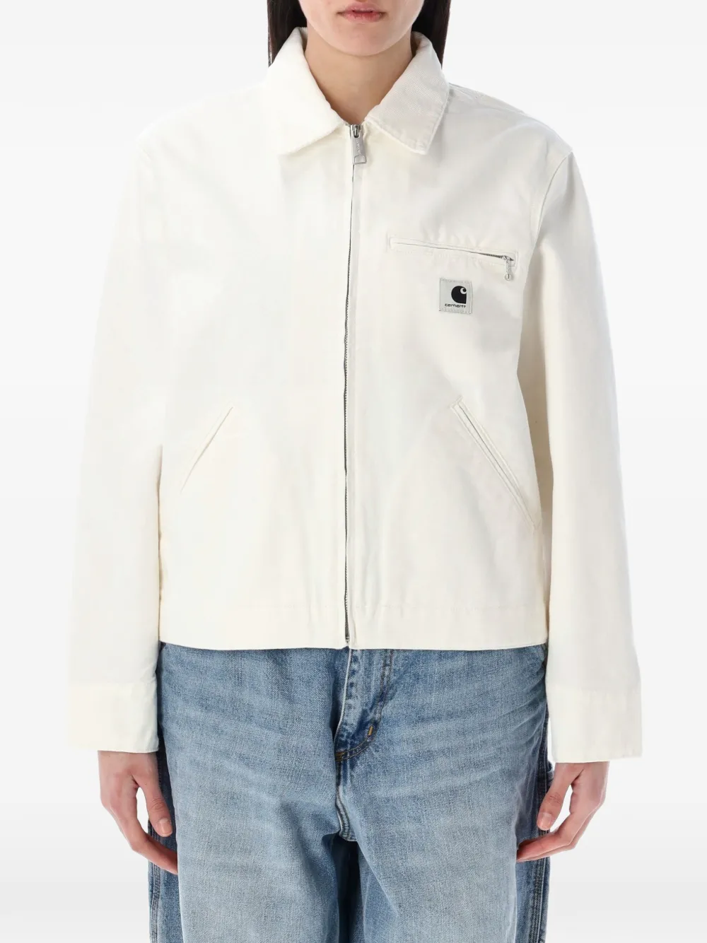 Carhartt WIP logo-patch zip-up jacket - Toni neutri