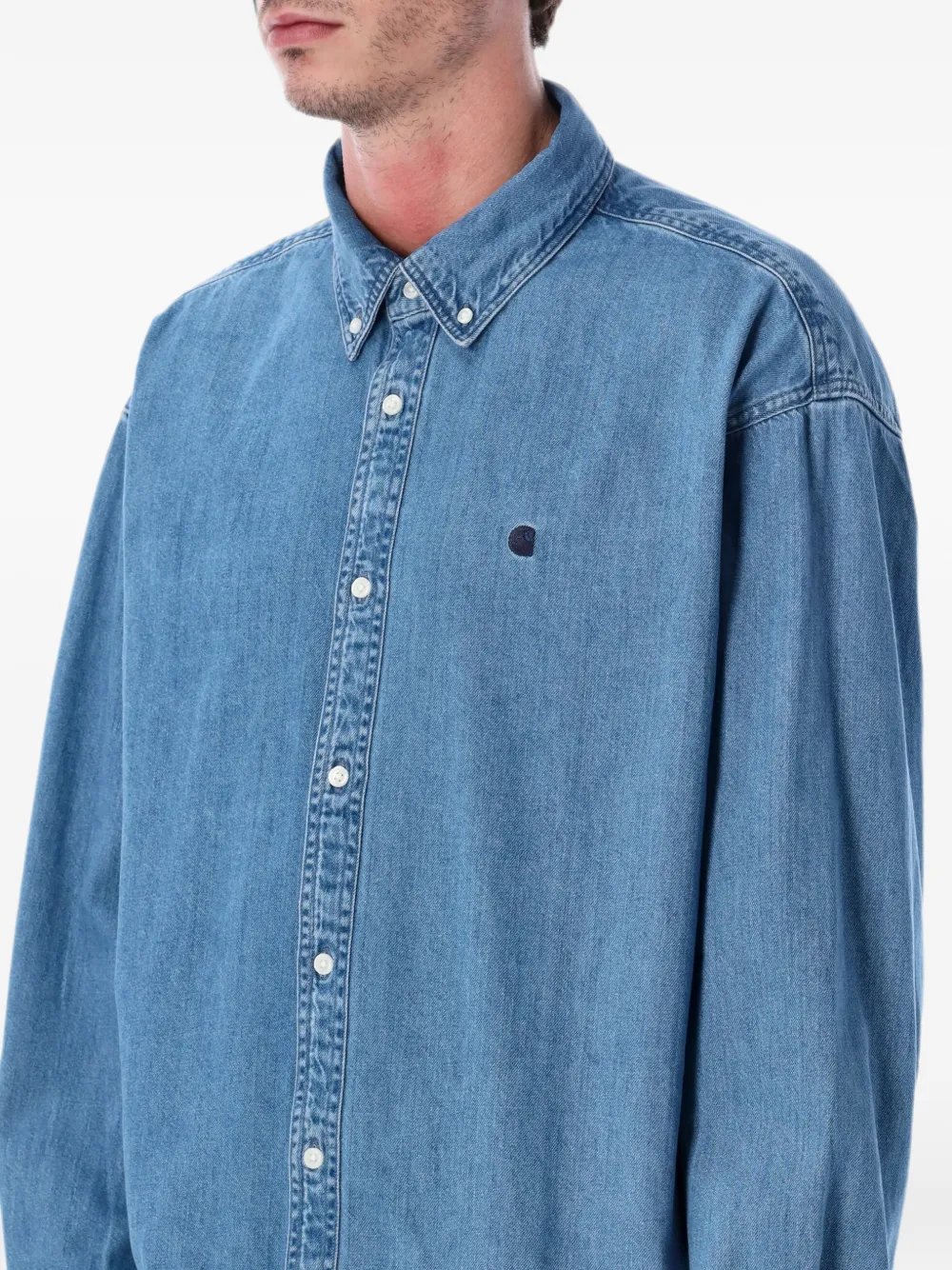 Carhartt WIP L S Lucas overhemd Blauw