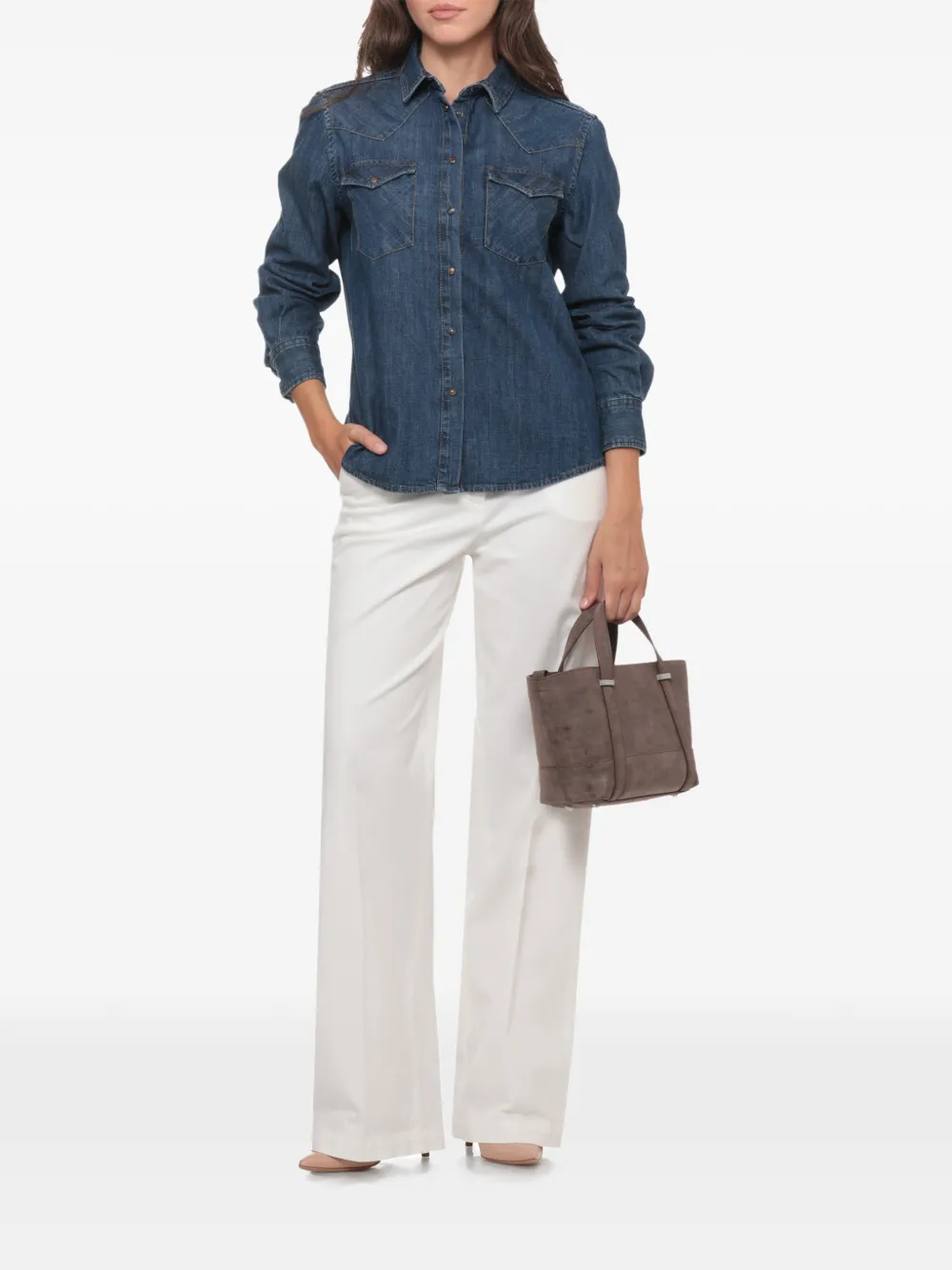 Peserico Button-down overhemd Blauw
