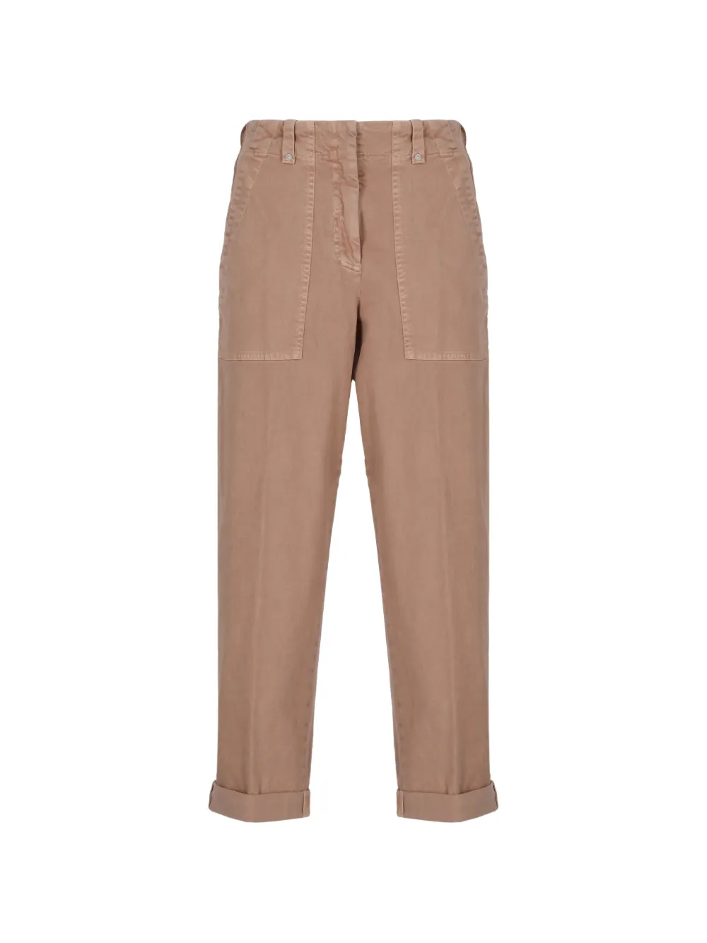 Peserico patch-pocket turn-up trousers - Toni neutri