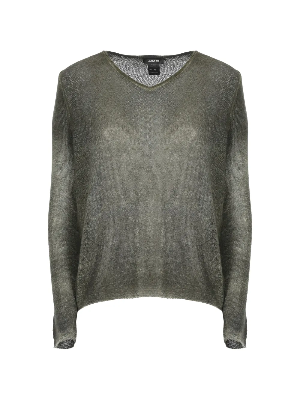 Avant Toi Kaschmirpullover mit V-Ausschnitt - Grün