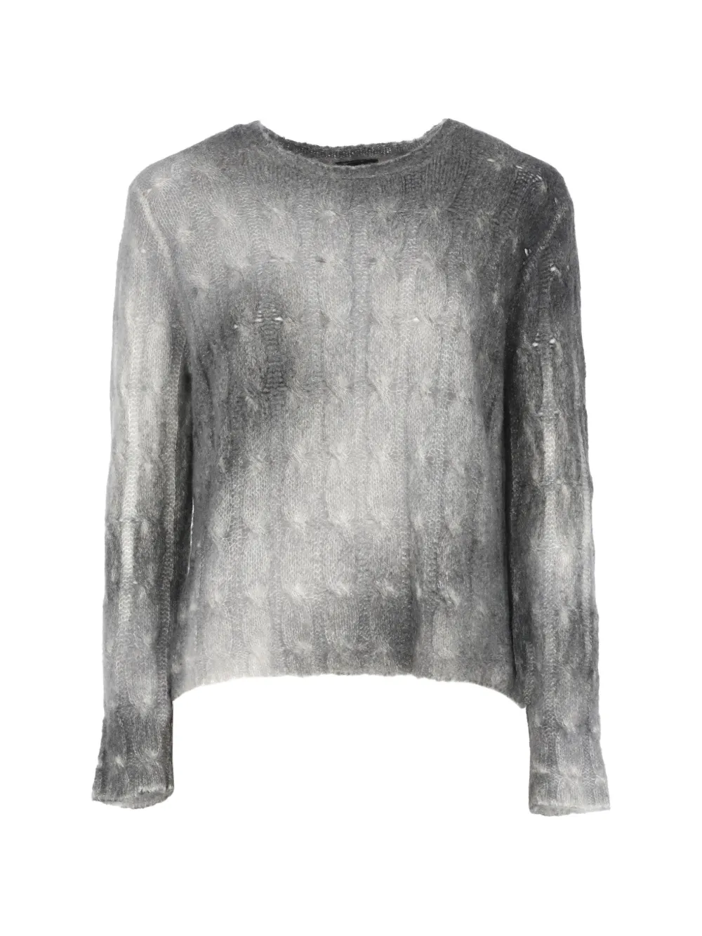 Avant Toi cable-knit tie-dye sweater - Grigio