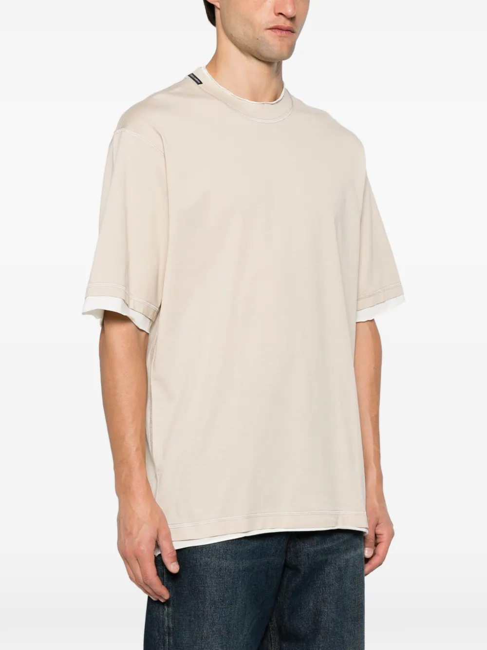 Dolce & Gabbana T-shirt met gelaagd-effect Beige