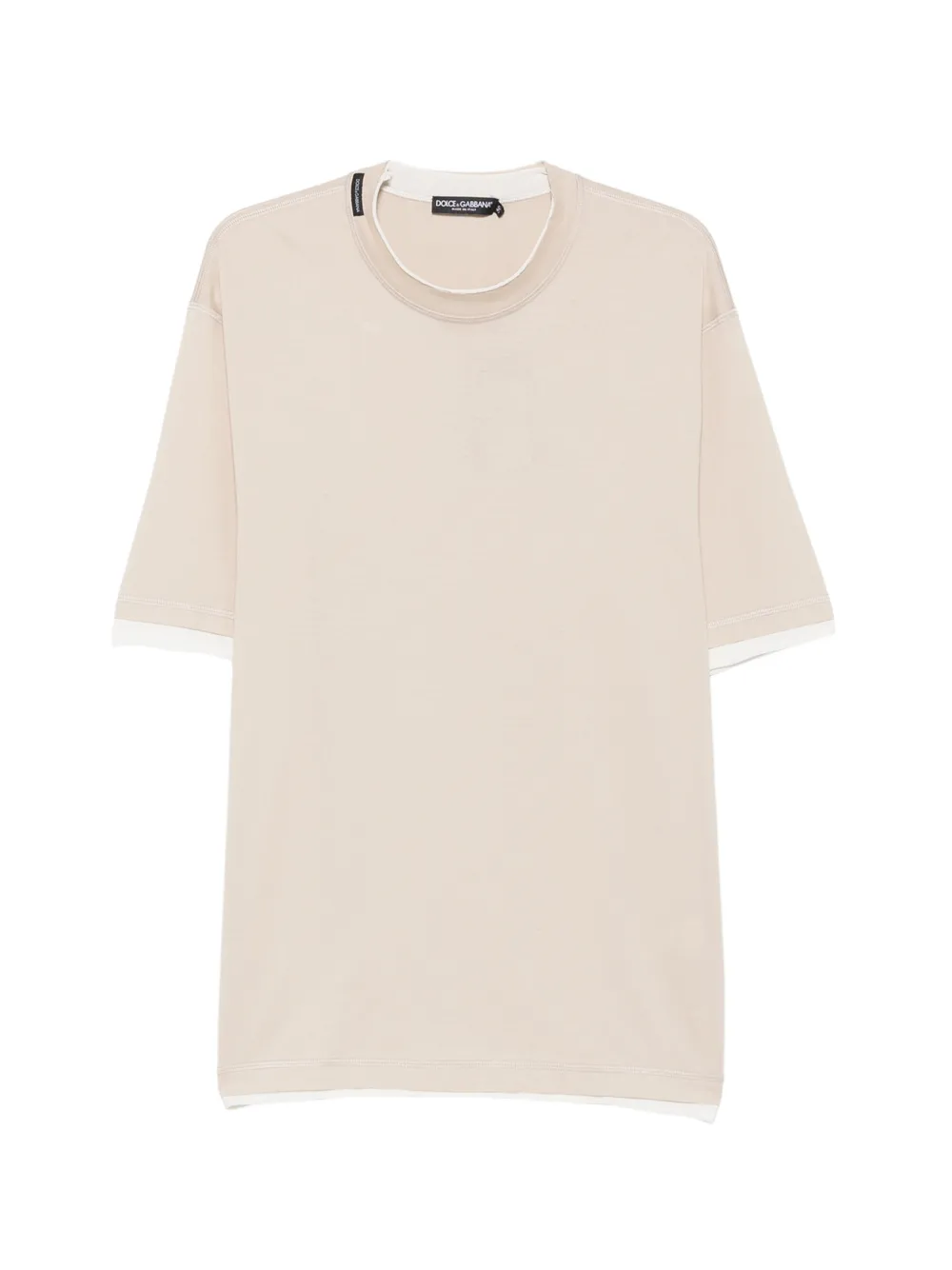 Dolce & Gabbana t-shirt à effet superposé - Tons neutres Dolce & Gabbana t-shirt à effet superposé - Tons neutres