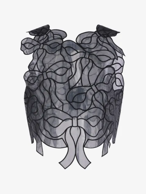 Cecilie Bahnsen bow-embroidered organza top