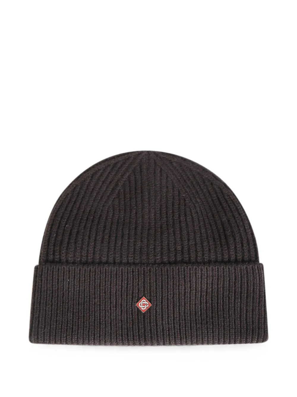 Casablanca classic ribbed-knit beanie - Marrone
