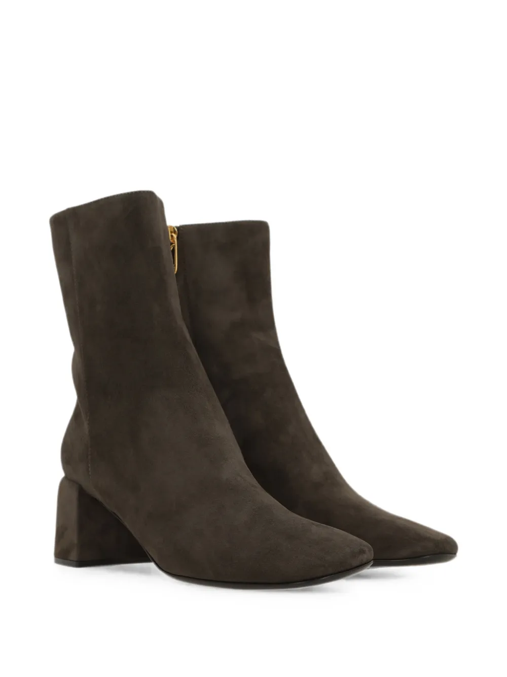 Sergio Rossi suede block-heel ankle boots Bruin