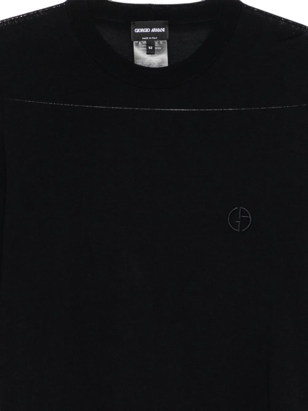 Giorgio Armani Trui met geborduurd GA-logo Blauw