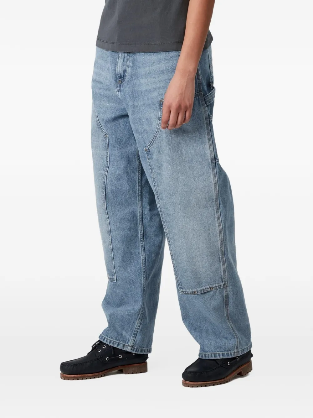 Carhartt WIP Brandon Double Knee jeans met vlakken Blauw