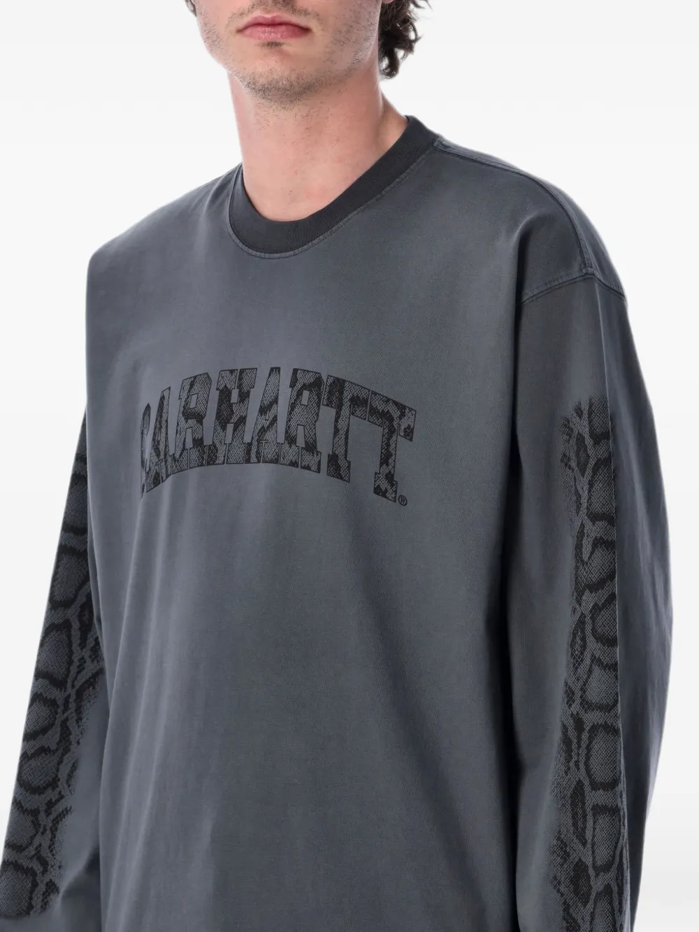 Carhartt WIP L S Camo Snake T-shirt Zwart