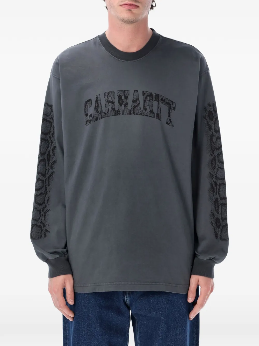 Carhartt WIP L/S Camo Snake T-Shirt - Schwarz