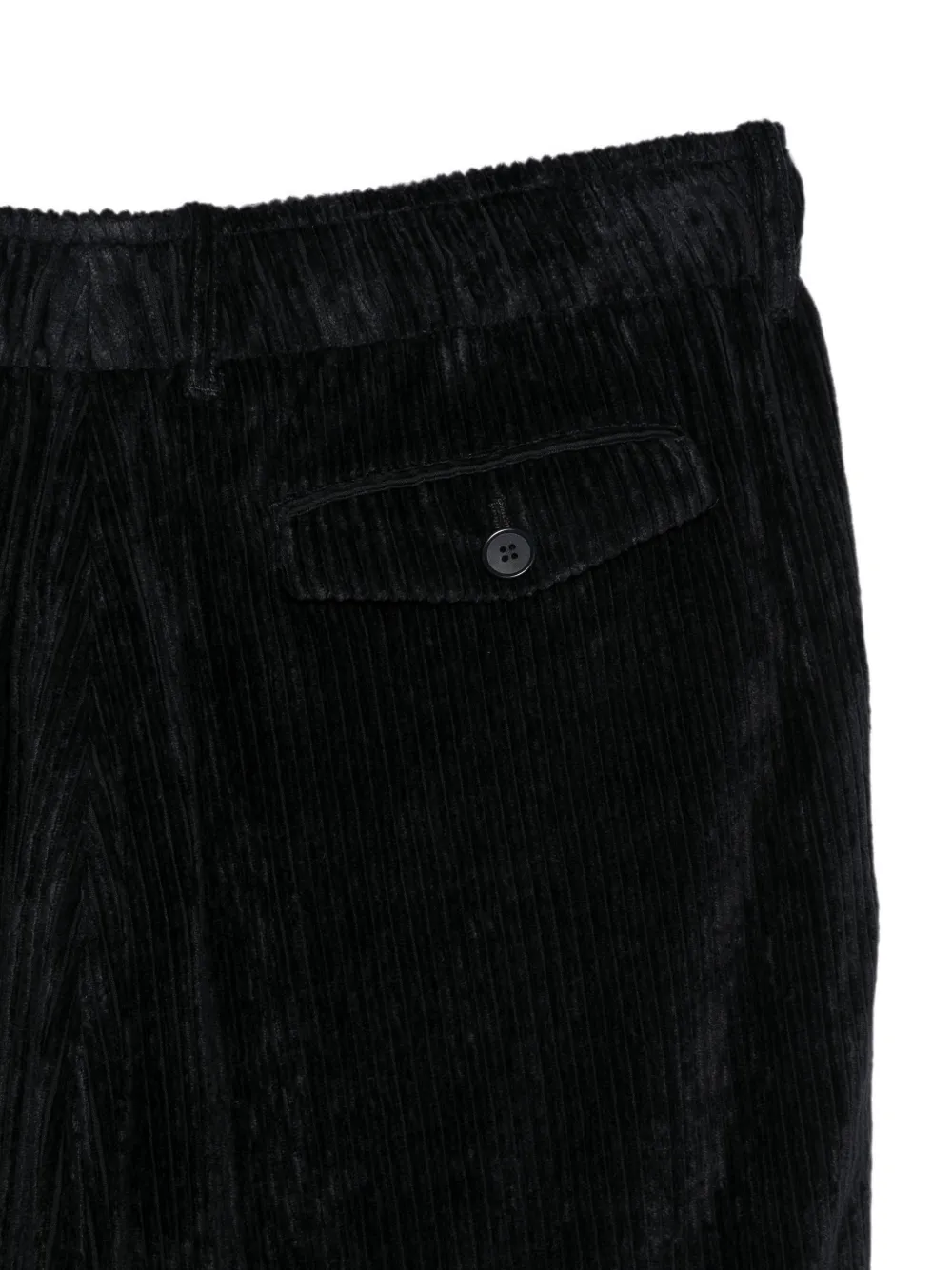 Giorgio Armani Ribfluwelen plooibroek Zwart
