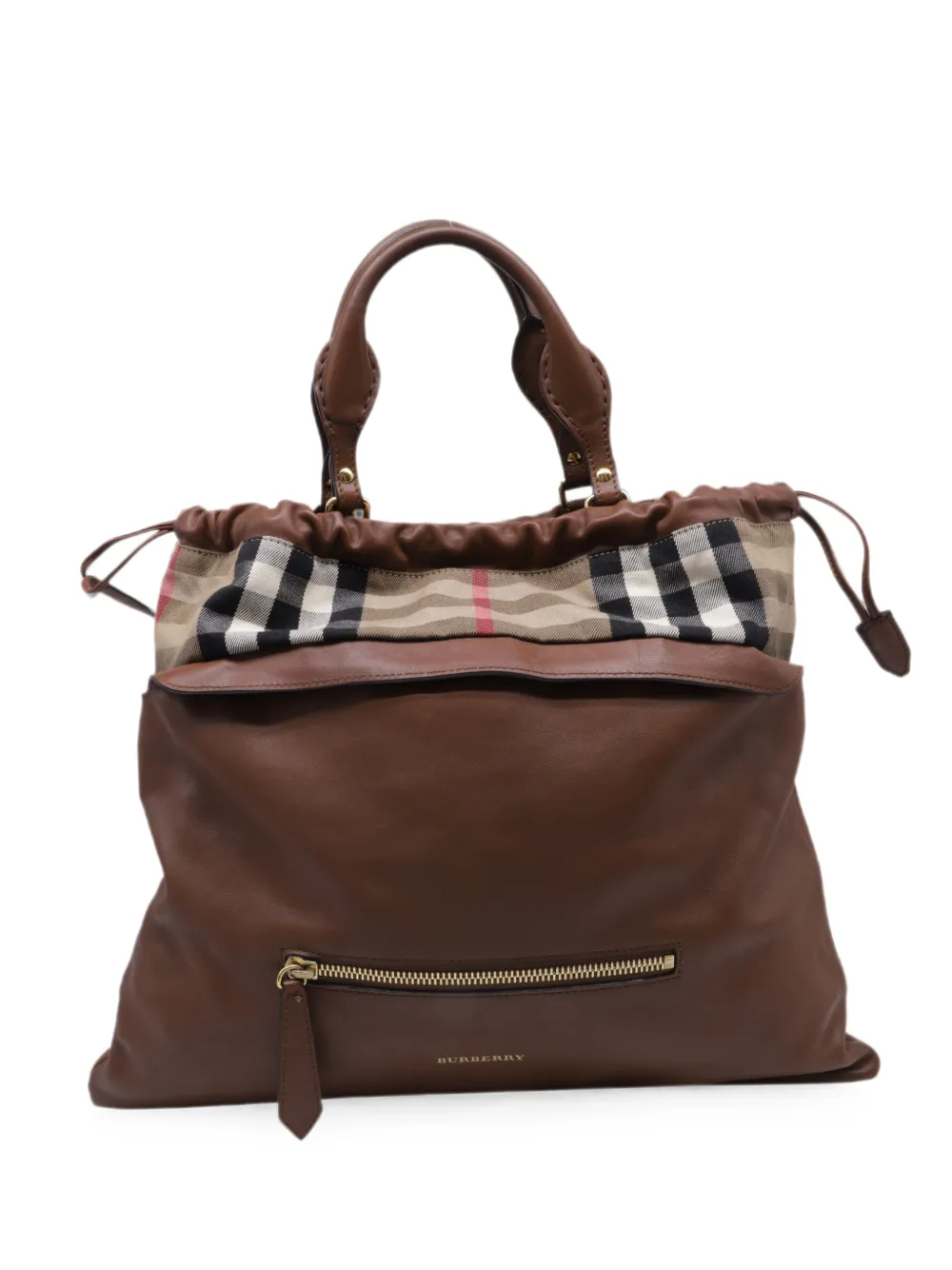 Burberry Pre-Owned Big Crush leather tote bag - Marrone