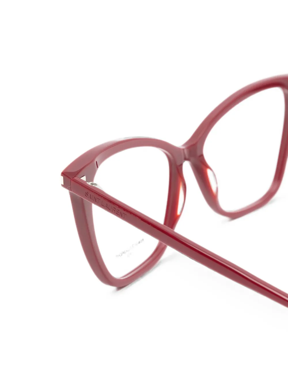 Saint Laurent Eyewear Bril met cat-eye montuur Rood