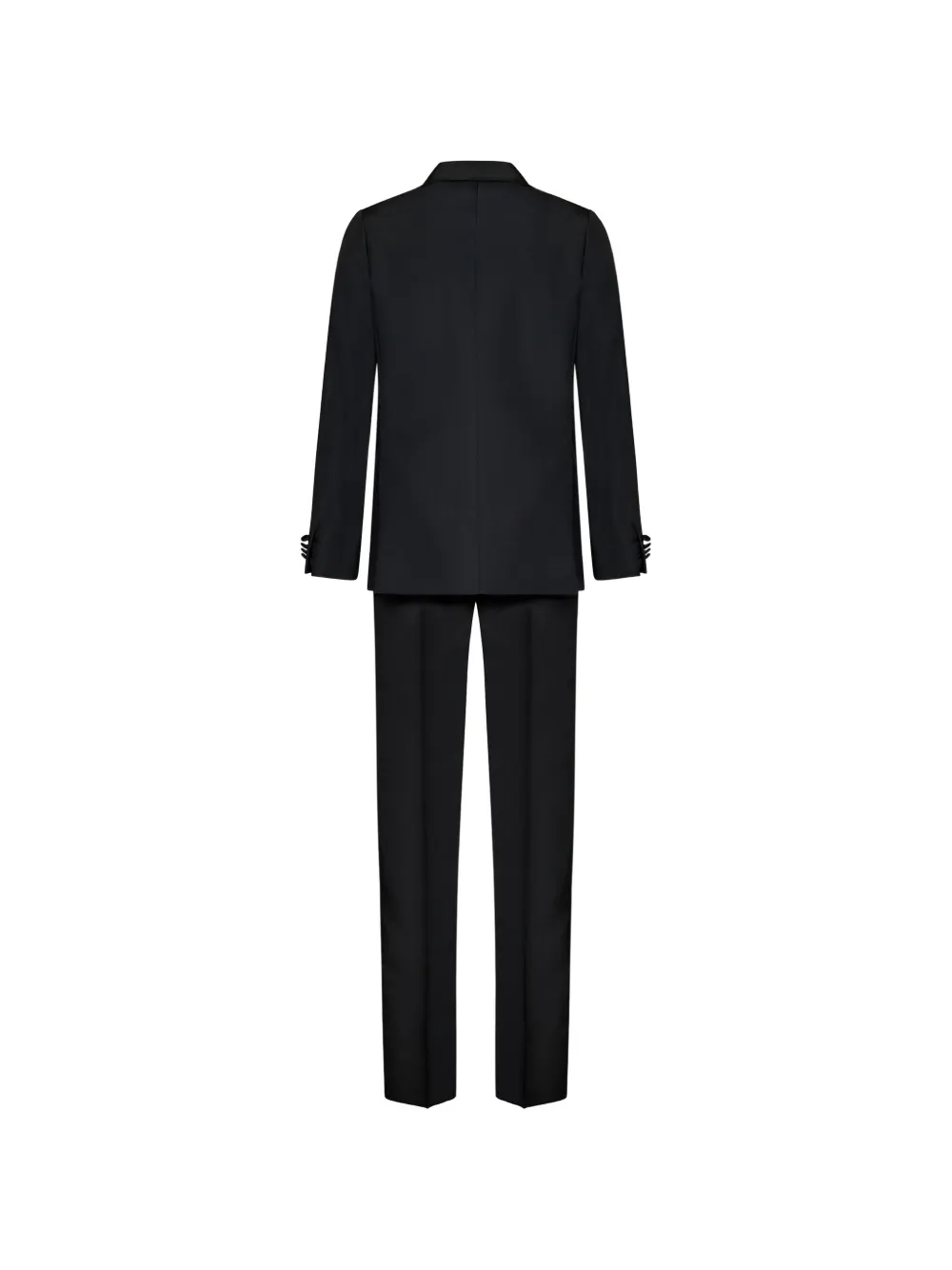 Lardini double-breasted peak-lapel suit Zwart