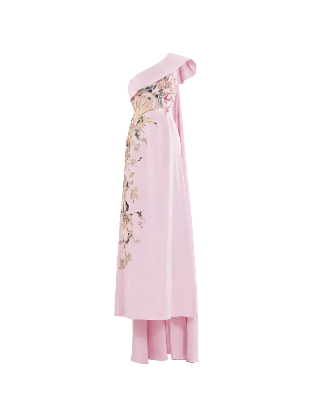 Saiid Kobeisy one-shoulder embroidered evening dress - Pink