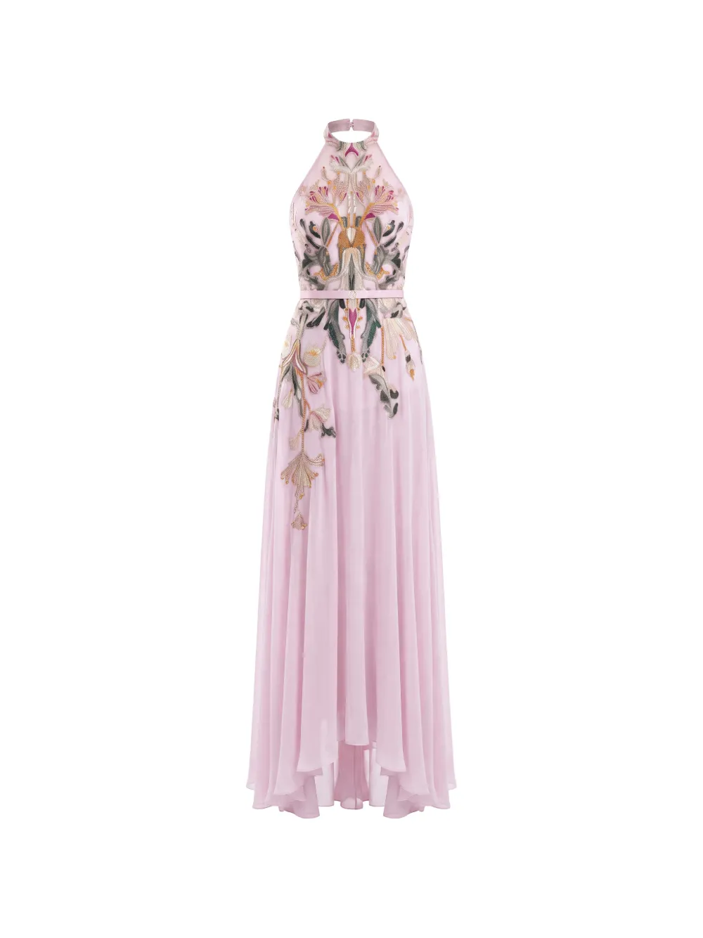 Saiid Kobeisy embroidered maxi evening dress Roze