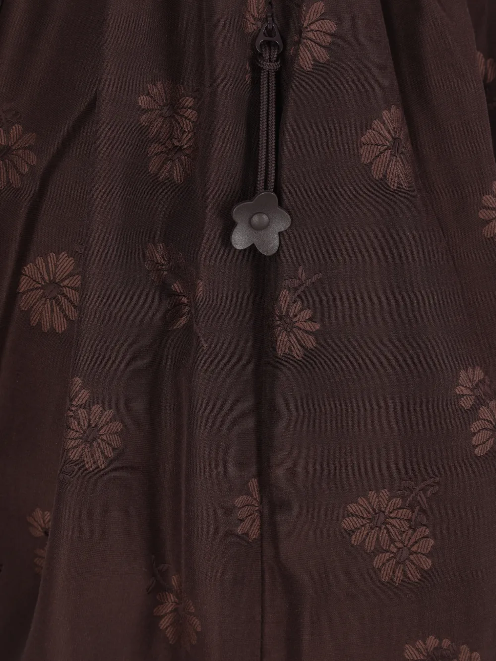 Cecilie Bahnsen Floral-jacquard Drawstring Skirt in Brown, view 4