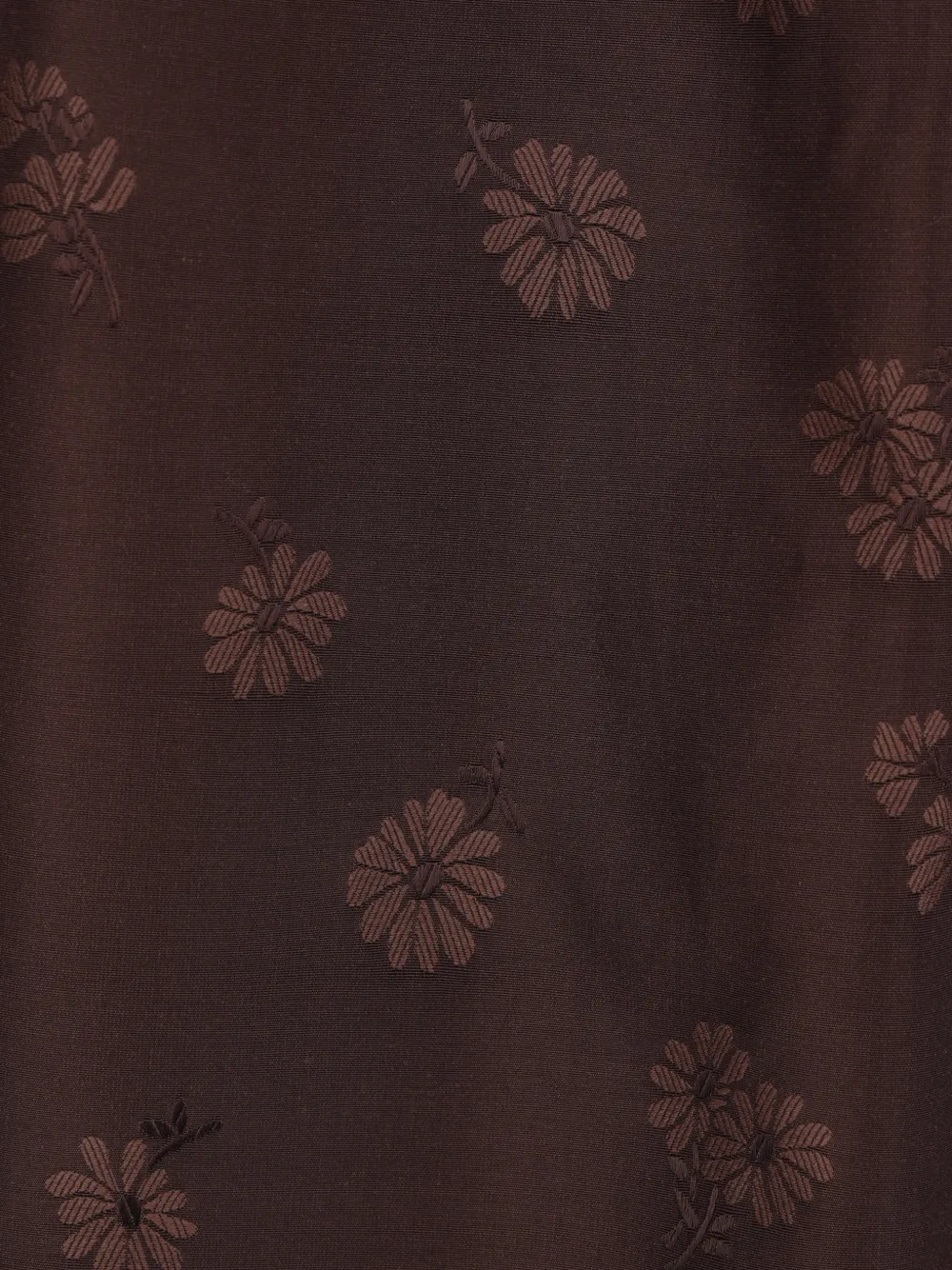 Cecilie Bahnsen Floral-jacquard Drawstring Skirt in Brown, view 3