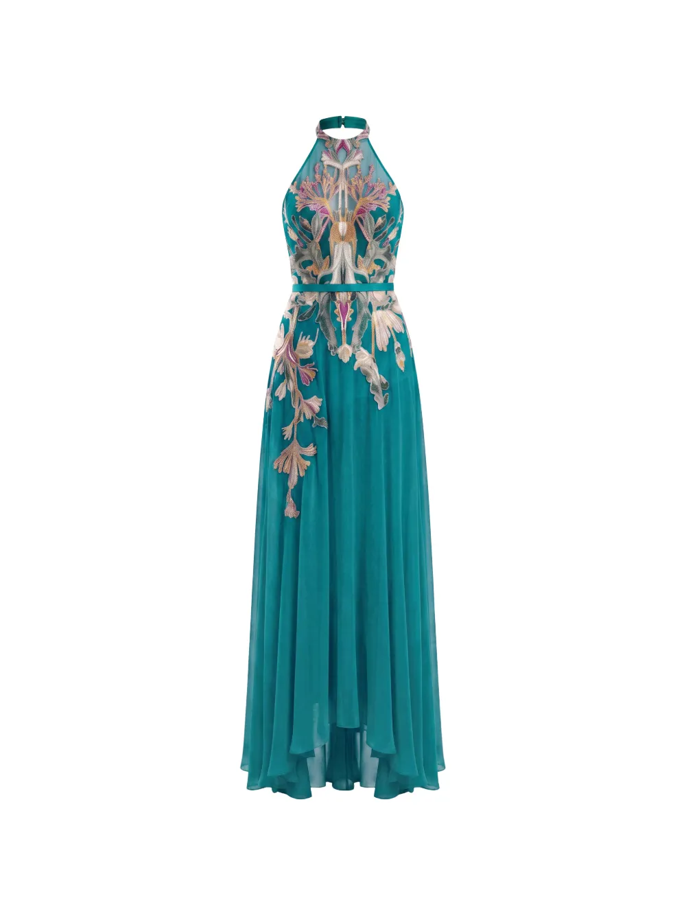 Saiid Kobeisy embroidered halterneck maxi dress