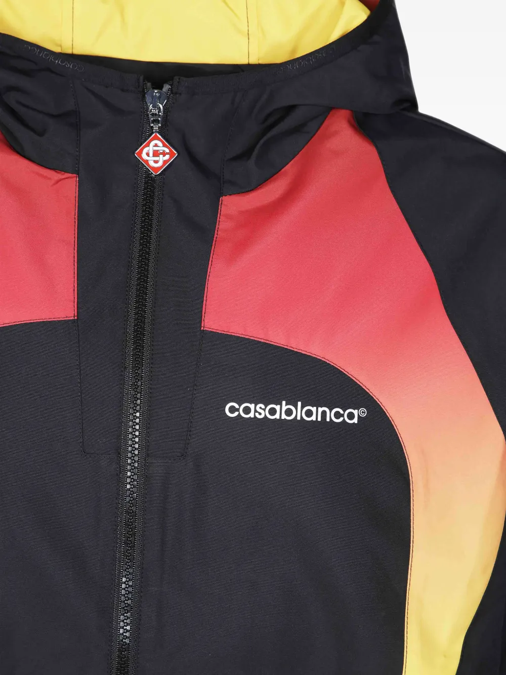 Casablanca Jack met capuchon en kleurverloopprint Zwart