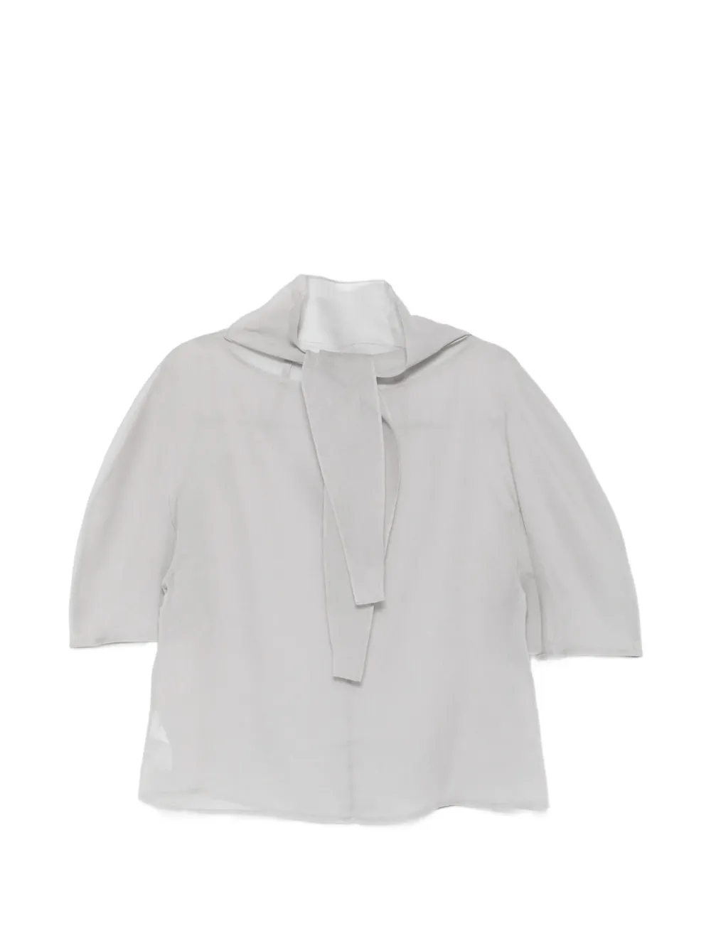 Amomento Blusa semi trasparente - Grigio