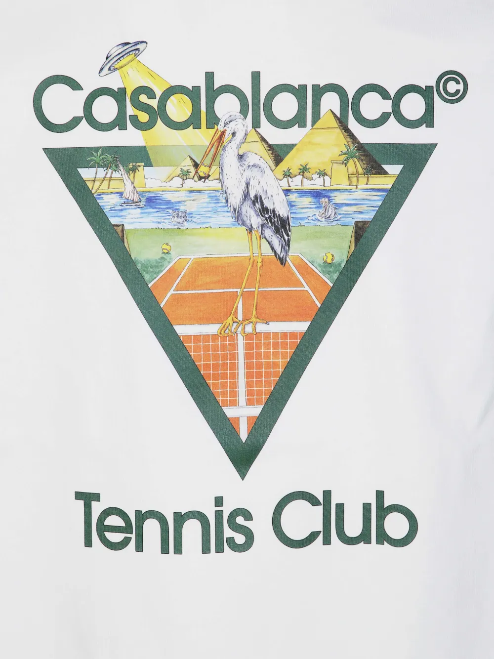 Casablanca Tennis Club Icon T-shirt met grafische print Wit