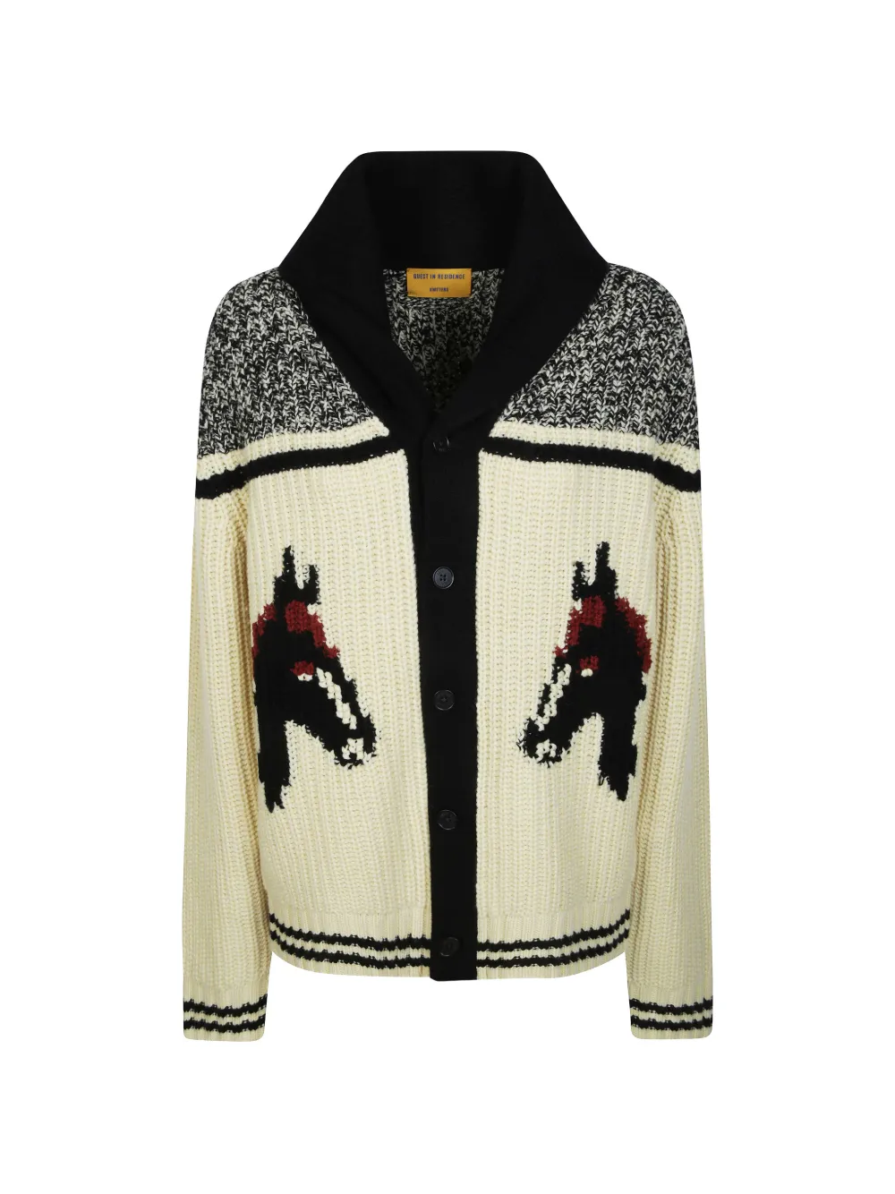Guest In Residence Rodeo intarsia-knit cardigan