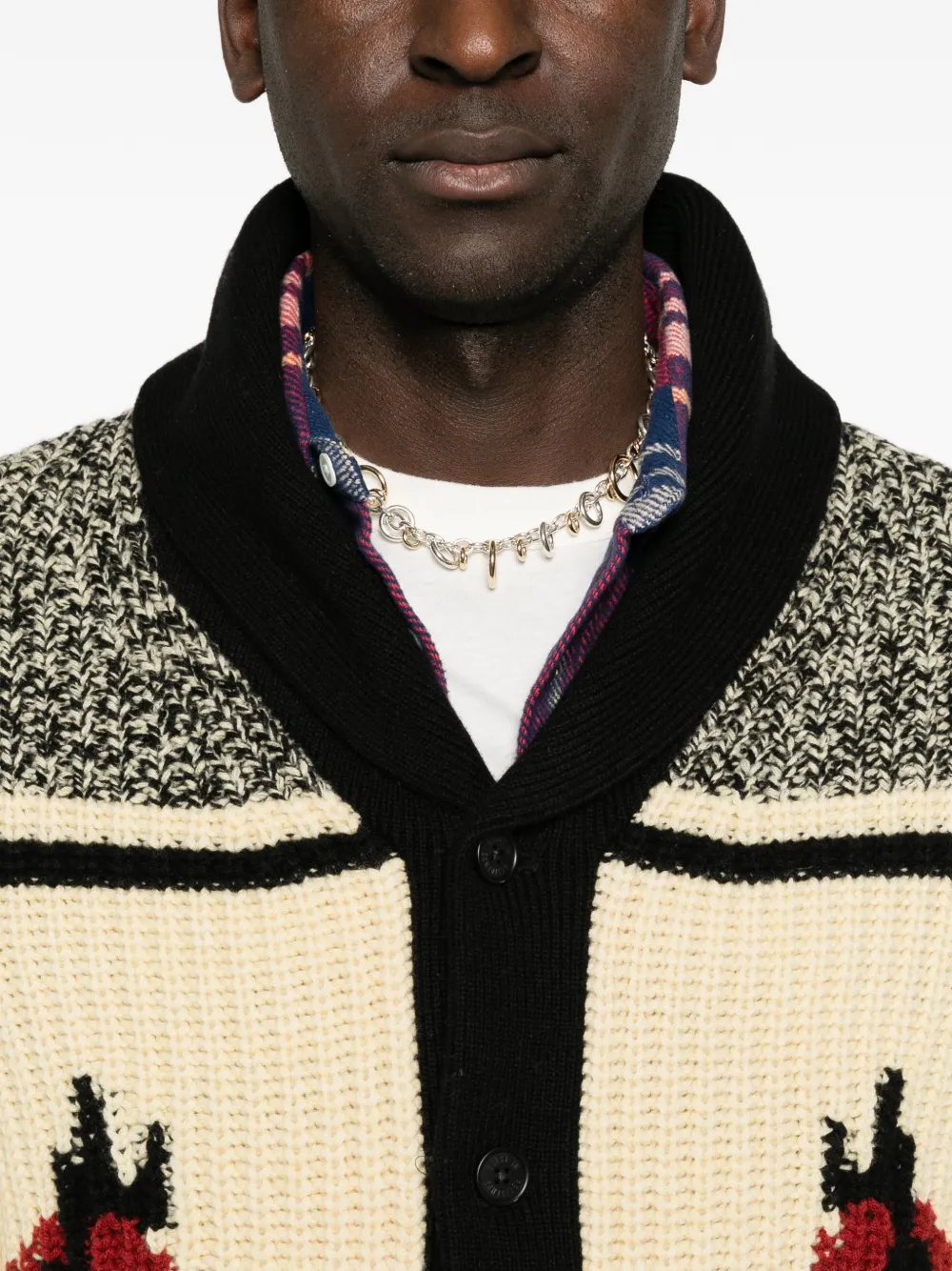 Guest In Residence Rodeo intarsiagebreid vest Beige