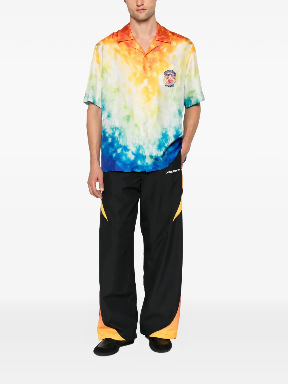 Casablanca Trainingsbroek met logo-print en print met kleurverloop Zwart