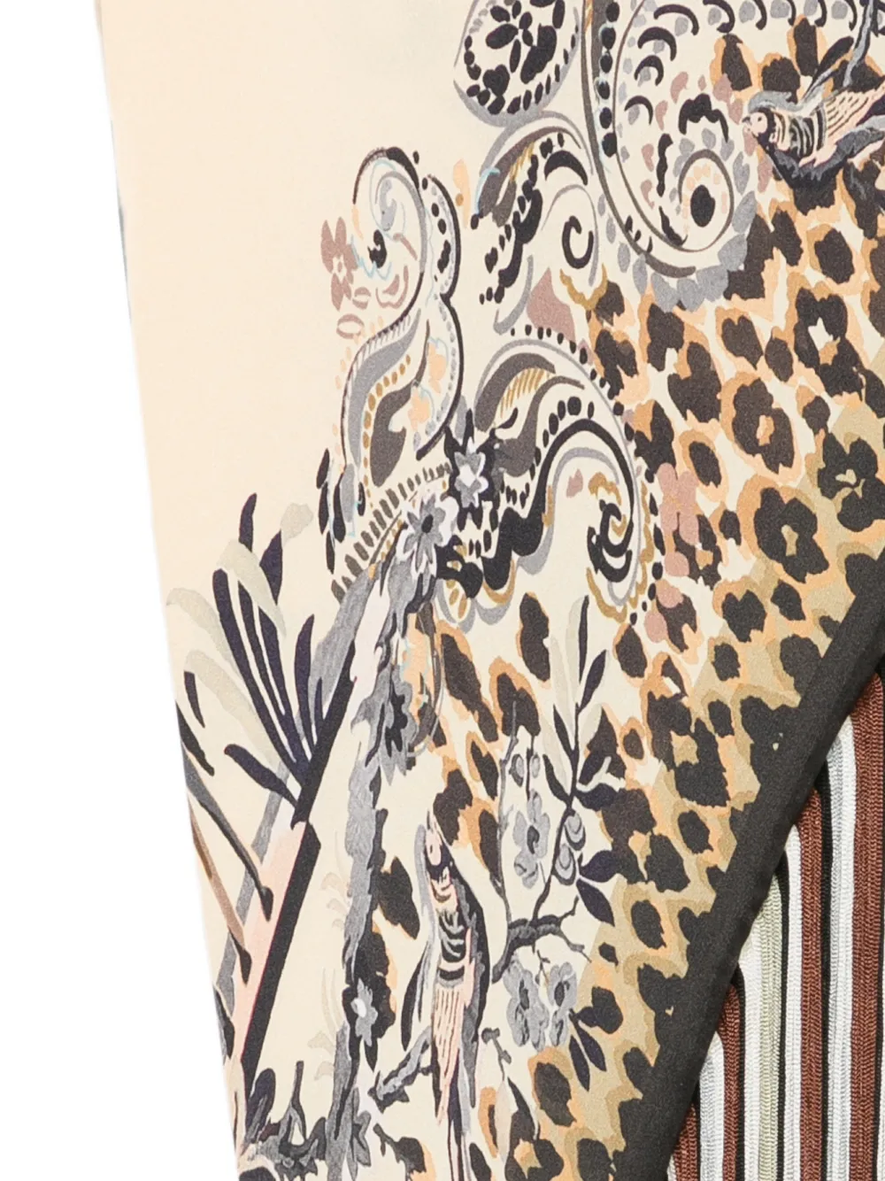 ETRO Sjaal met luipaardprint Beige