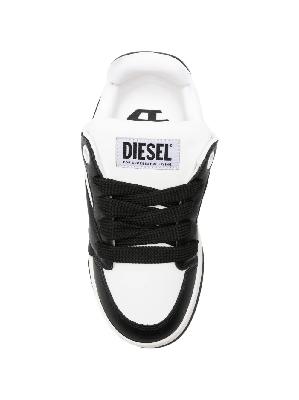 Diesel S-D Ollie logo-patch panelled sneakers Wit