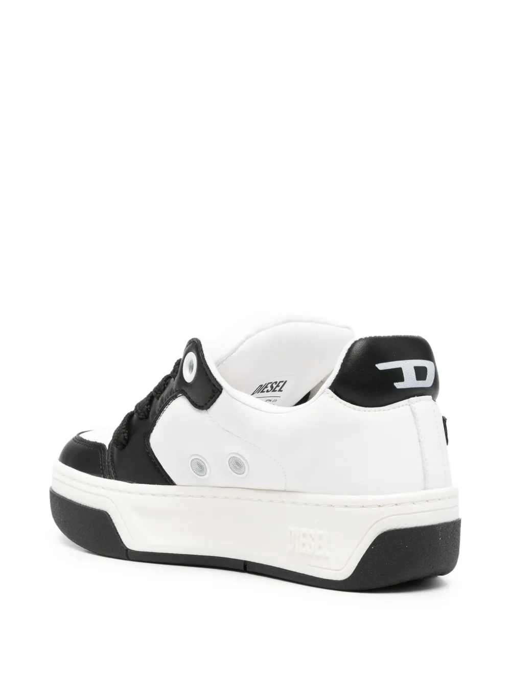 Diesel S-D Ollie logo-patch panelled sneakers Wit