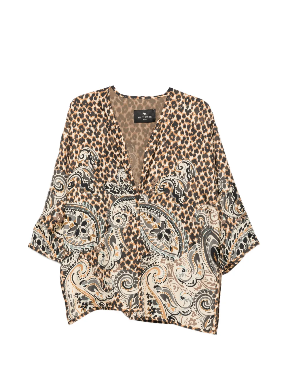 ETRO leopard-print Paisley jacket - Brown