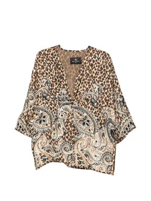 ETRO leopard-print Paisley jacket