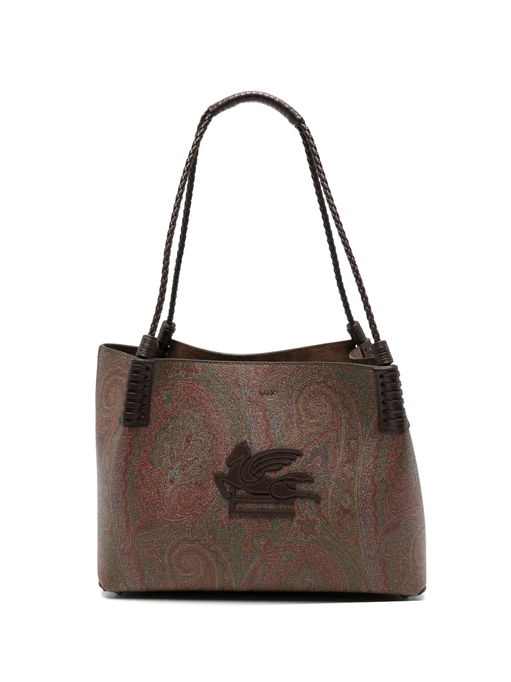 ETRO Borsa a spalla Arnica grande con stampa paisley - Marrone