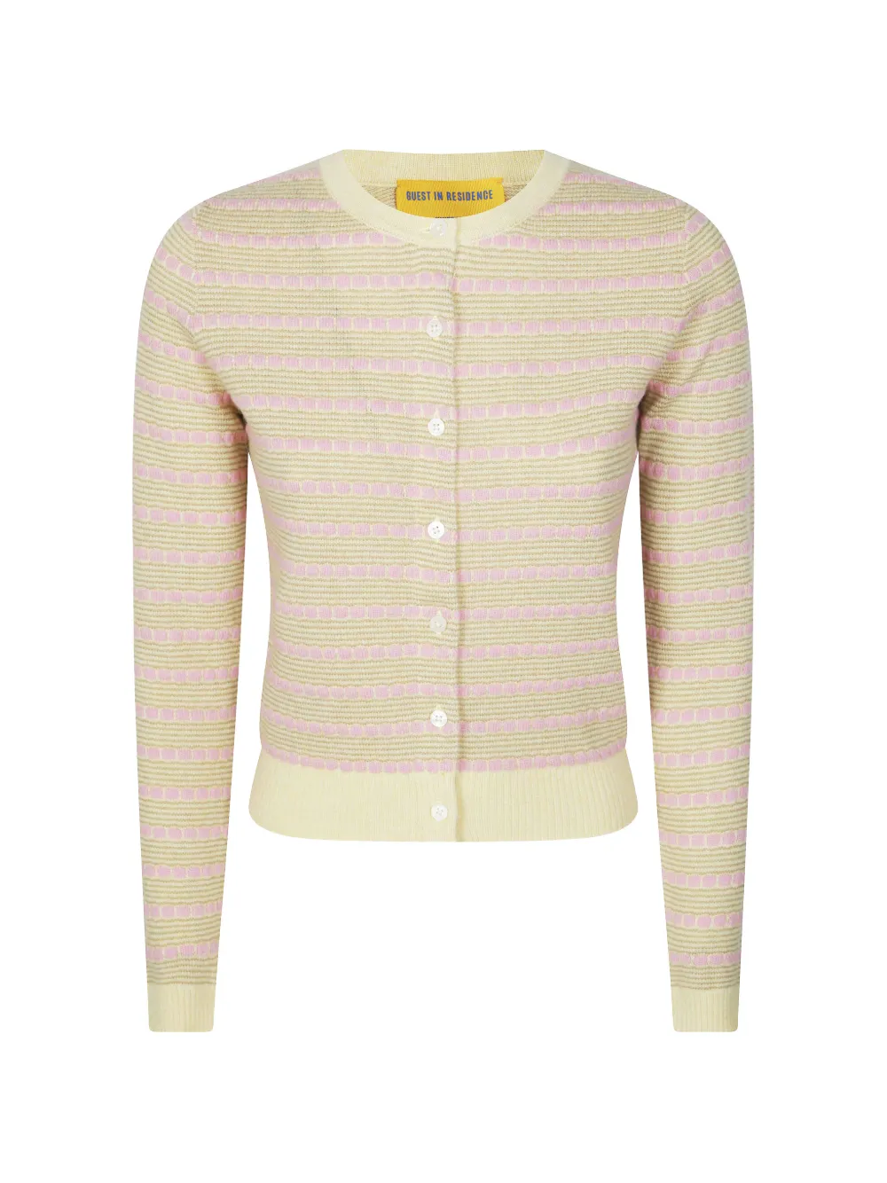 Guest In Residence Pebble Stripe Jane Cardigan - Nude