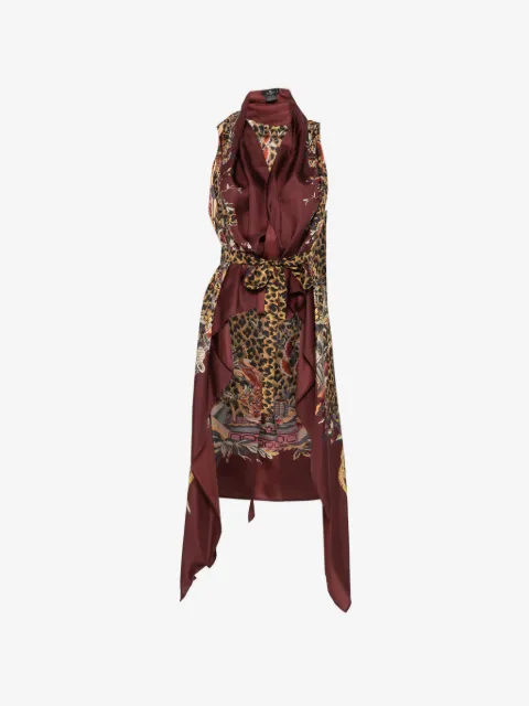 ETRO leopard-print asymmetric gilet