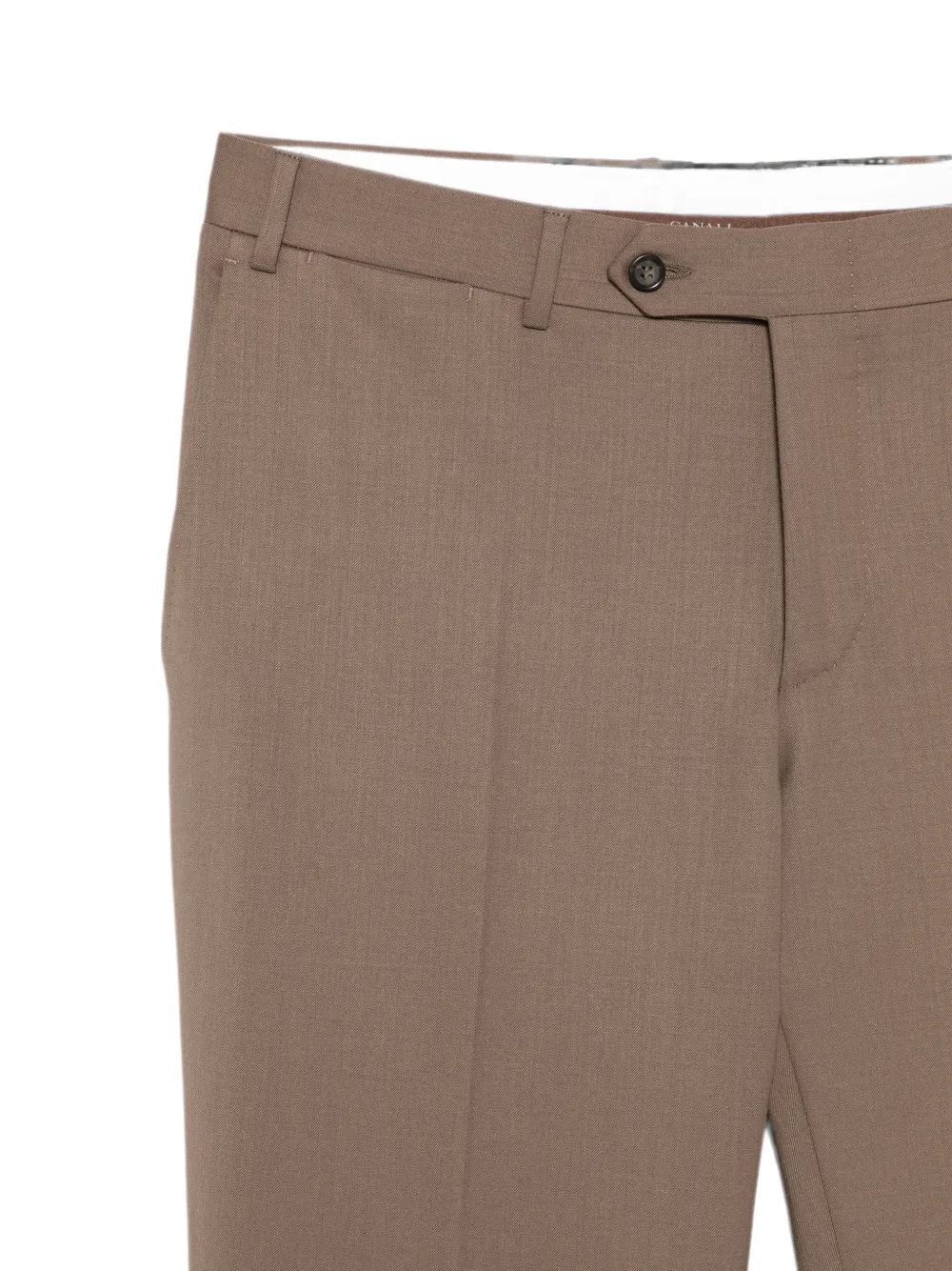 Canali Geplooide pantalon Bruin