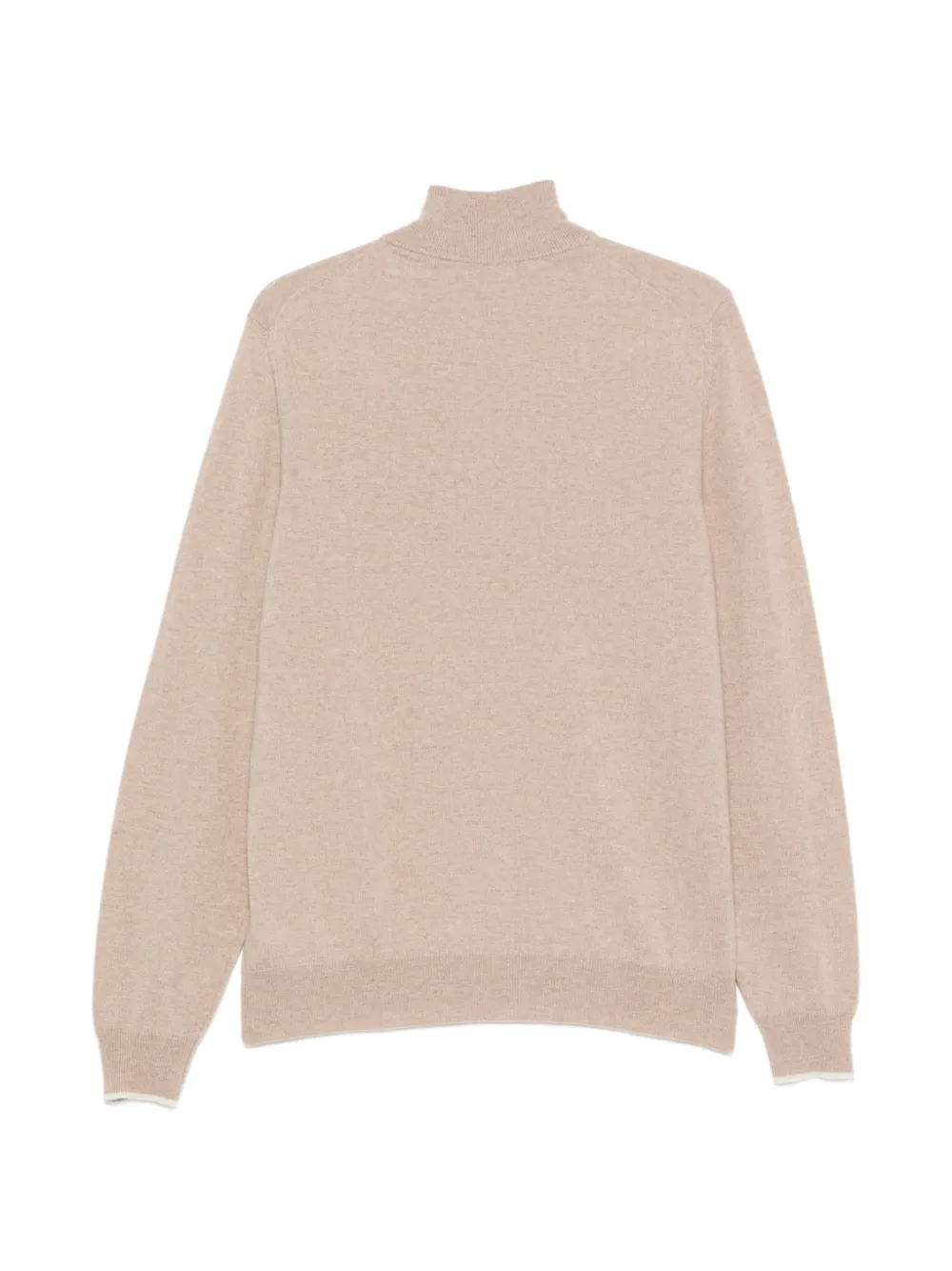 Peserico Gebreide trui met kwartrits Beige