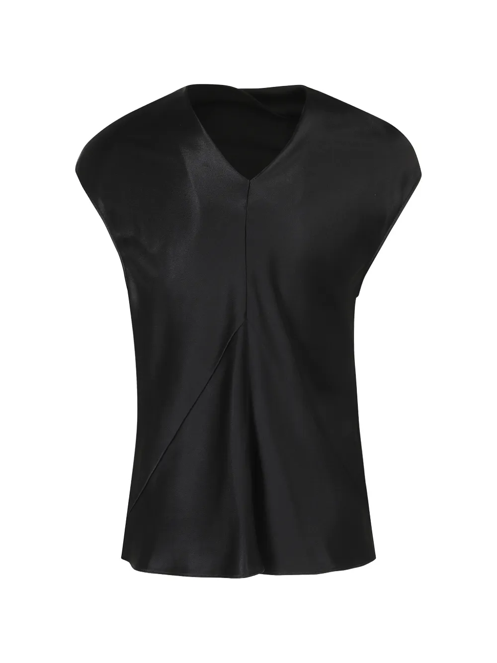 Alberta Ferretti satin-finish cowl-neck top - Nero