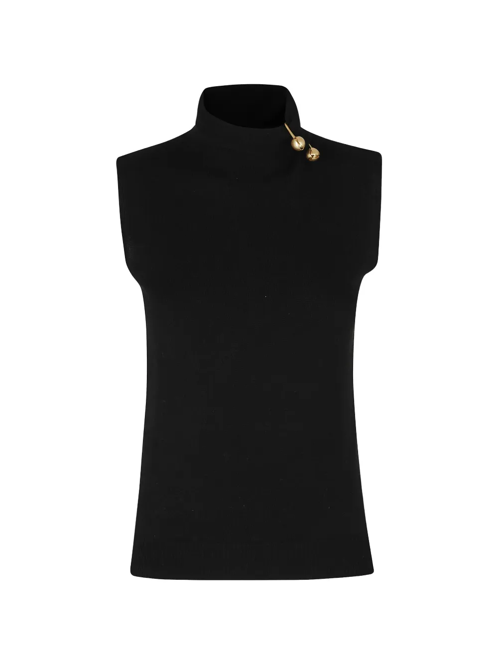 Alberta Ferretti gold-tone hardware high-neck top - Nero