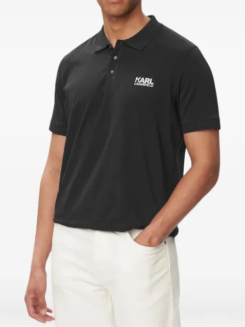 Karl Lagerfeld logo-print polo shirt