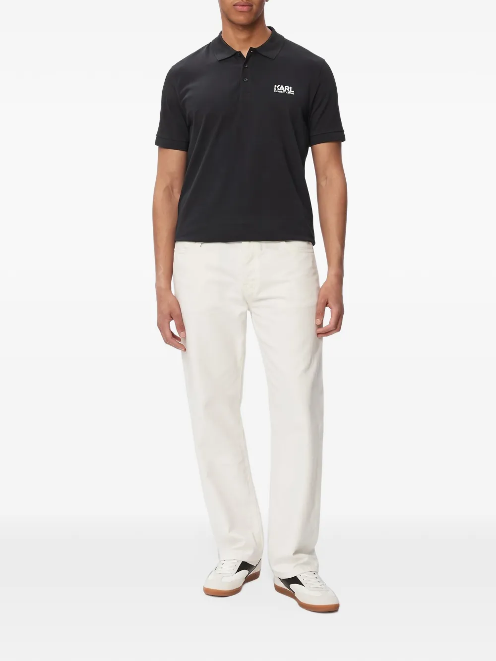 Karl Lagerfeld Poloshirt met logoprint Zwart