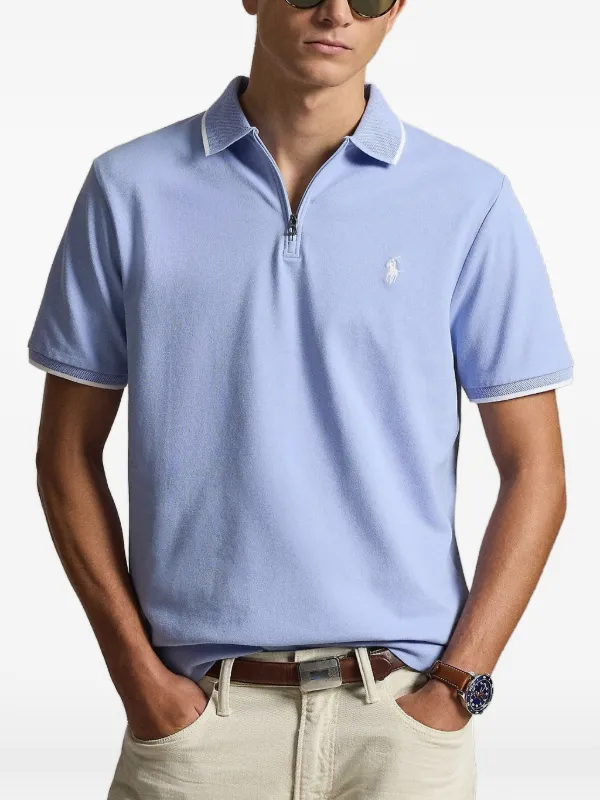 Polo Ralph Lauren ジップネック ポロシャツ | ブルー | FARFETCH JP