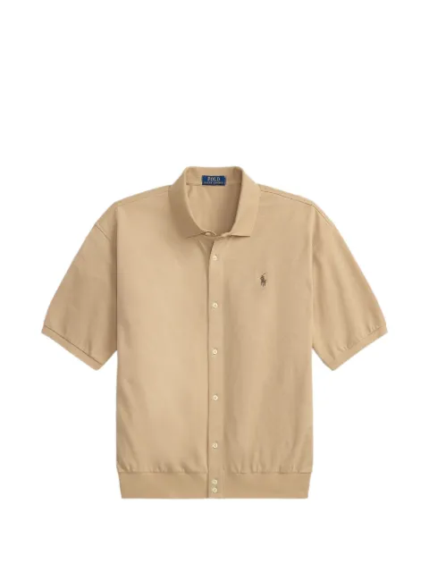Polo Ralph Lauren logo-embroidered ribbed-trim shirt